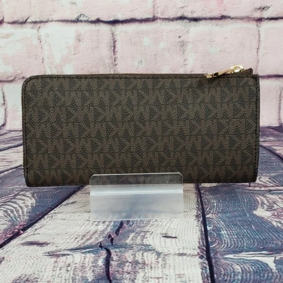 Michael Kors Jet Set Logo LG Wallet Brown - Picture 3 of 6